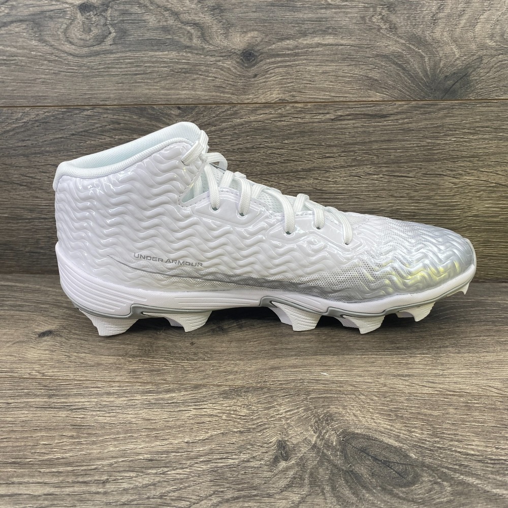 Under Armour Spotlight Franchise Football Cleats Men's‎ Size 9 White 3028207-100 - Picture 5 of 10
